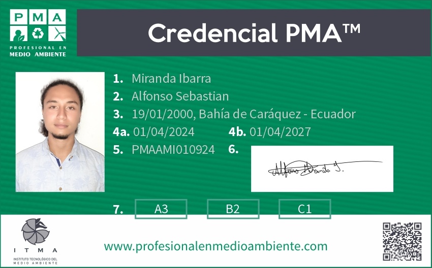 Credencial PMA™ Profesional en Medio Ambiente. Nivel Júnior