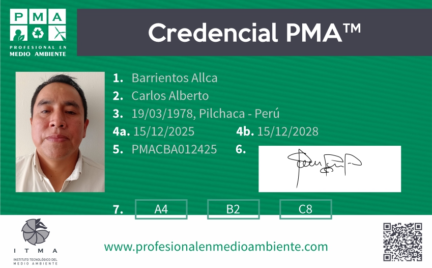 Credencial PMA™ Perito Ambiental Certificado