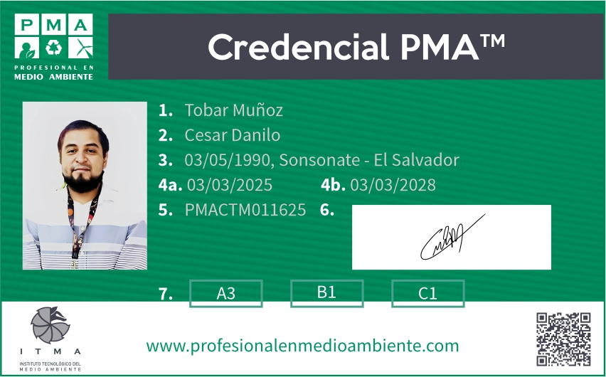 Credencial PMA™ Profesional en Medio Ambiente. Nivel Júnior