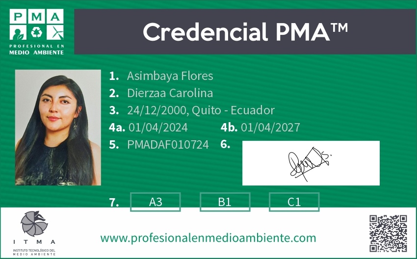 Credencial PMA™ Profesional en Medio Ambiente. Nivel Júnior