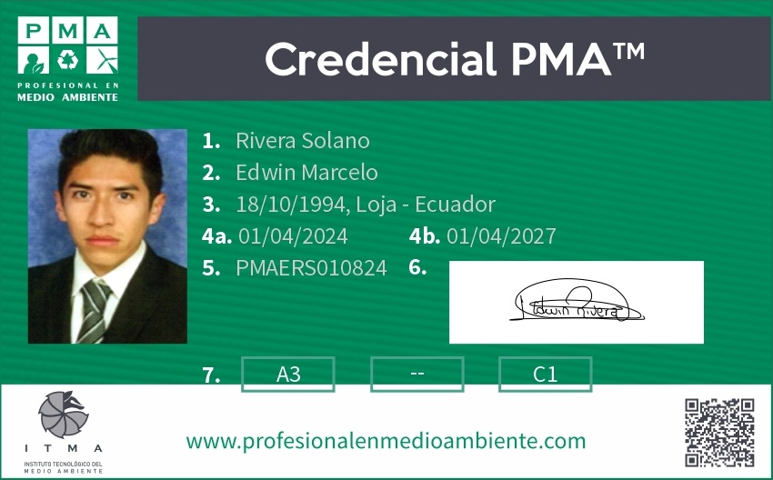 Credencial PMA™ Profesional en Medio Ambiente. Nivel Júnior