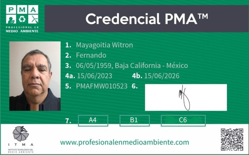 Credencial PMA™ Auditor Certificado en Sistemas de Gestión Ambiental