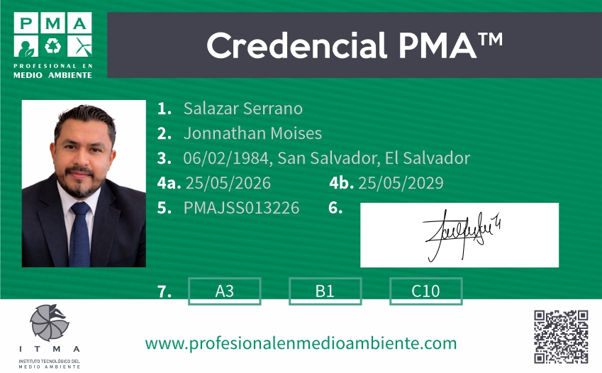 Credencial PMPA™ Profesional Mánager en Proyectos Ambientales. Nivel Experto