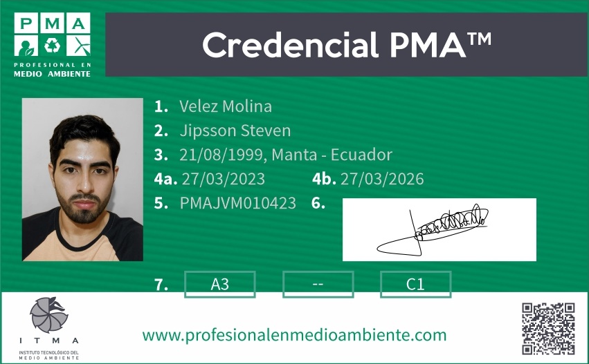 Credencial PMA™ Profesional en Medio Ambiente. Nivel Júnior