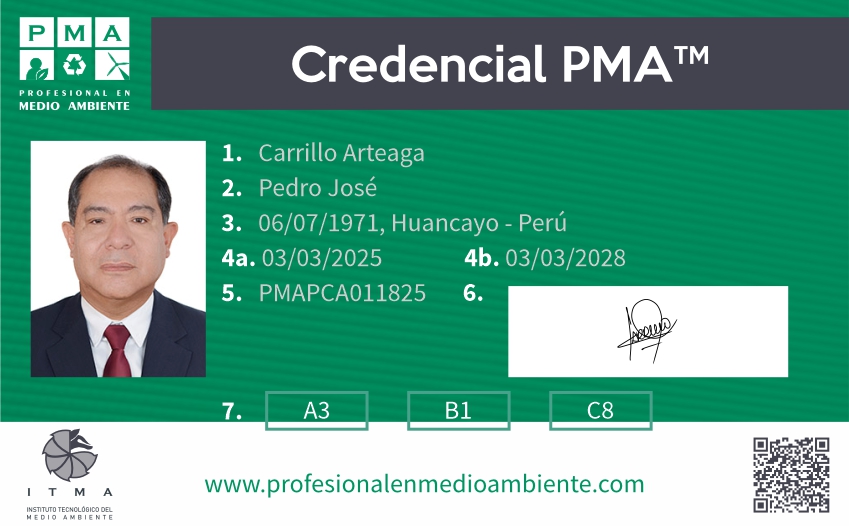 Credencial PMA™ Perito Ambiental Certificado