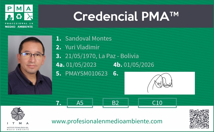 Credencial PMPA™ Profesional Mánager en Proyectos Ambientales. Nivel Experto